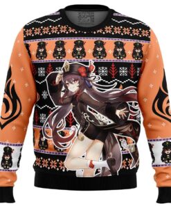 Hu Tao Genshin Impact Christmas Sweater For Men And Women