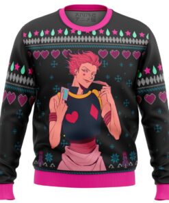 Hunter X Hunter Character Hisoka Ugly Christmas Sweater Best Gift For Manga Anime Fans