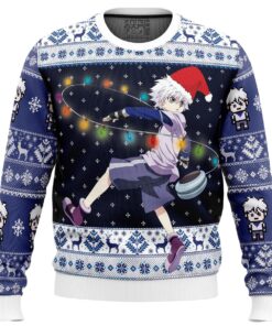 Hunter X Hunter Character Killua Zoldyck Plus Size Ugly Christmas Sweater Gift For Fans