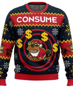 Merry Kissmyass Futurama Blue Xmas Sweater Funny Gift For Fans