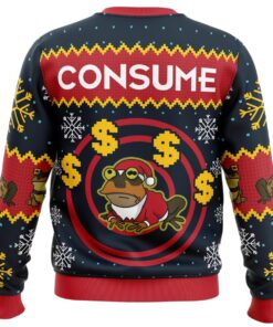 Hypnotoad Consume Futurama Plus Size Ugly Christmas Sweater For Sci-fi Fans