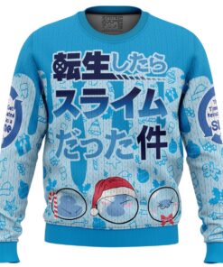 I Got Slimy That Time I Got Reincarnated As A Slime Plus Size Ugly Christmas Sweater 1