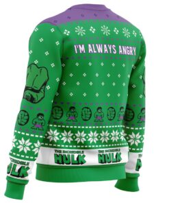 Im Always Angry The Incredible Hulk Funny Christmas Sweater Gift For Marvel Fans 3