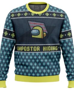 One Impostor Among Us Viral Online Game Ugly Christmas Sweater Funny Gift For Fans