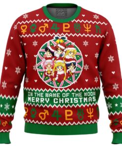 Sailor Moon Pixel Art Style Ugly Christmas Sweater Best Gift For Manga Anime Fans