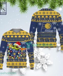 Indiana Pacers Gold Blue Ugly Christmas Sweater Gift