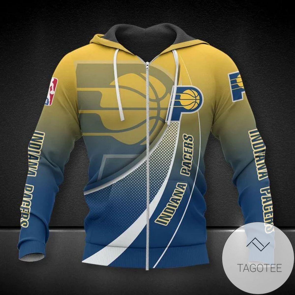 Indiana Pacers Custom Name Number Skull Zip Hoodie For Fans