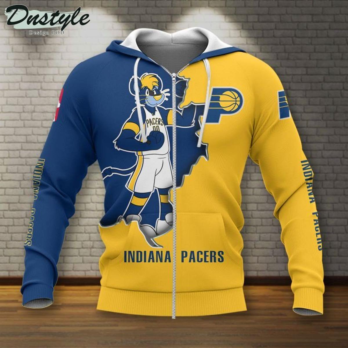 Indiana Pacers Blue Gold Gradient Zip Hoodie Gift