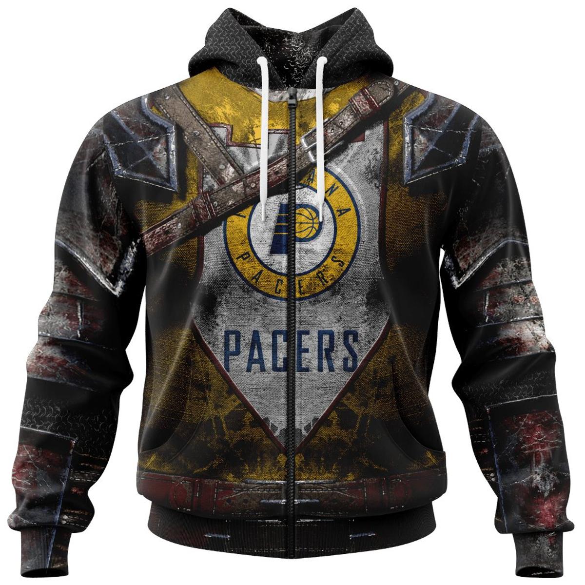 Indiana Pacers Gold Blue Curves Best Zip Hoodie