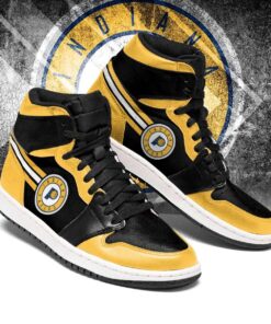 Indiana Pacers Gold Black Air Jordan 1 High Tops