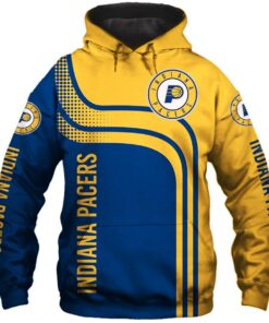 Indiana Pacers Gold Blue Curves Best Zip Hoodie