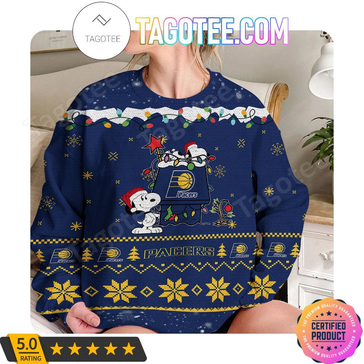 Indiana Pacers Snoopy Best Ugly Christmas Sweater