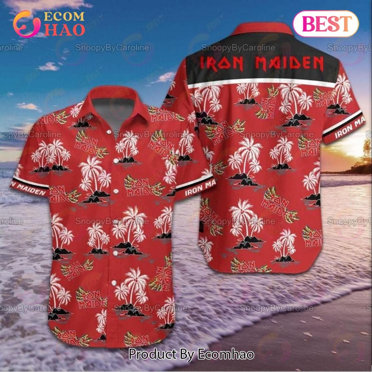 Iron Maiden Tropical Flower Aloha Shirt Vintage Gifts Idea