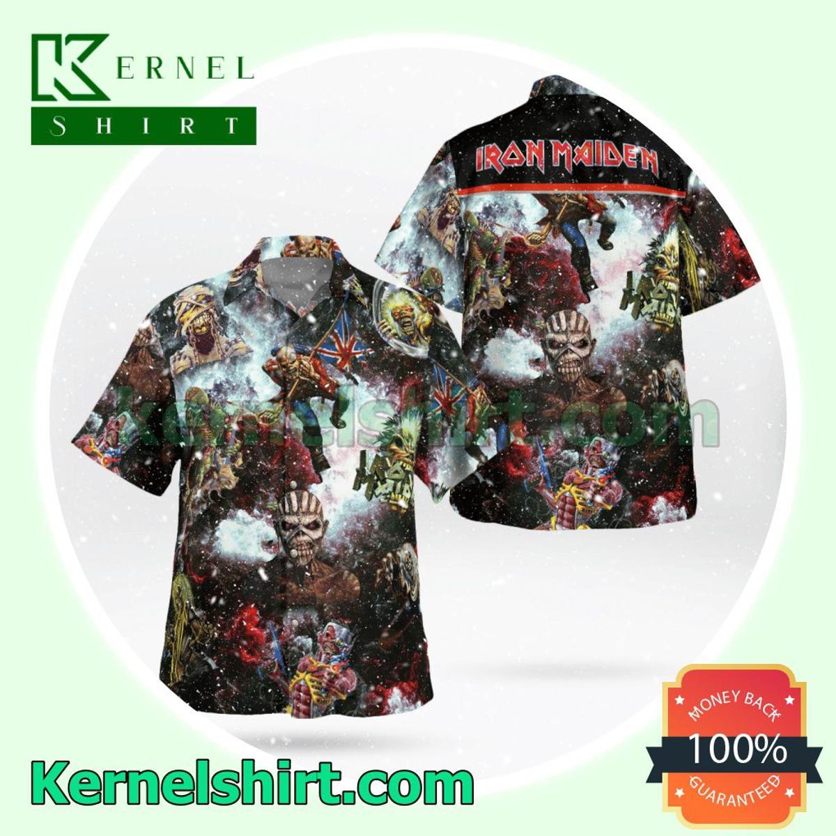 Iron Maiden Tropical Flower Aloha Shirt Vintage Gifts Idea