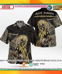 Heavy Metal Band Iron Maiden Tropical Aloha Shirt Size From S To 5xl