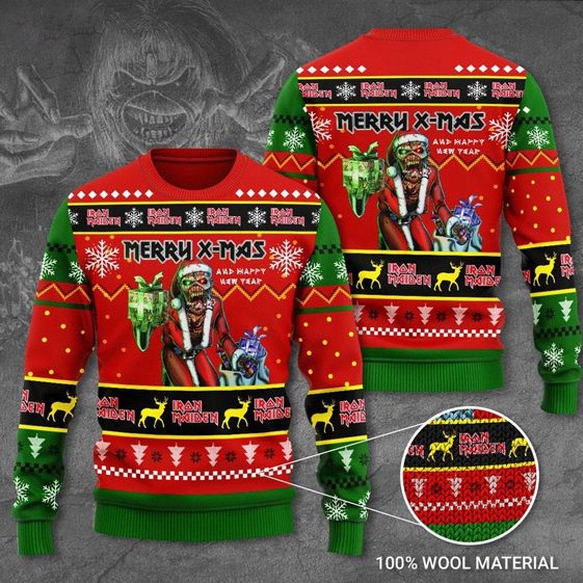 Iron Maiden Christmas Knitted Sweater