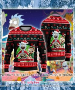Iron Maiden Rick And Morty Best Ugly Christmas Sweater