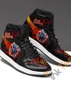 Iron Maiden Special Style Black Air Jordan 1 High Sneakers