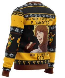 It Was Me Dio Jojos Bizarre Adventure Black Yellow Ugly Christmas Sweater For Men Women 5