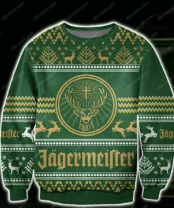 Jć¤germeister Green Best Ugly Christmas Sweater