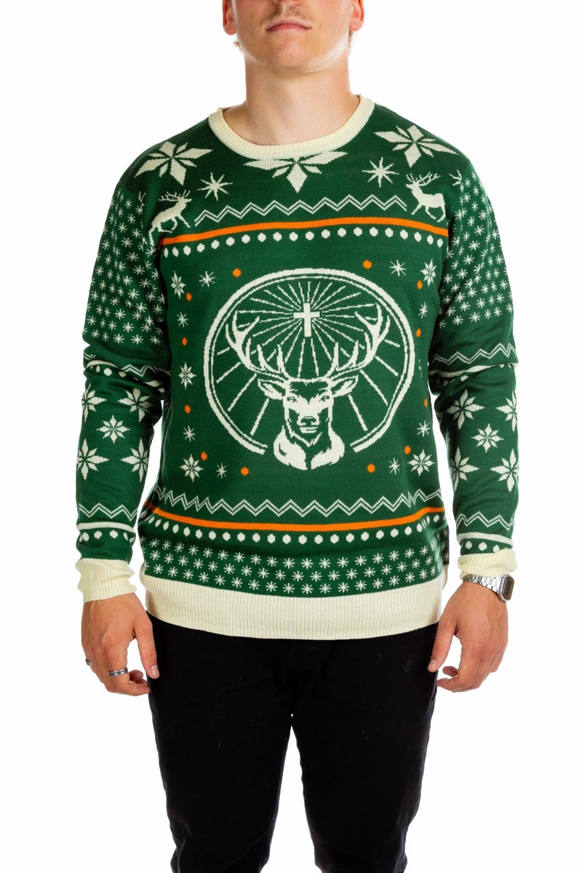 Jć¤germeister Green Ugly Christmas Sweater Best Gift For Fans