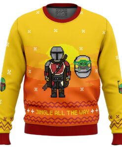 Jingle All The Way Mandalorian Best Ugly Christmas Sweaters 1