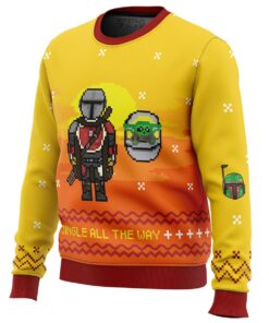 Jingle All The Way Mandalorian Best Ugly Christmas Sweaters 2