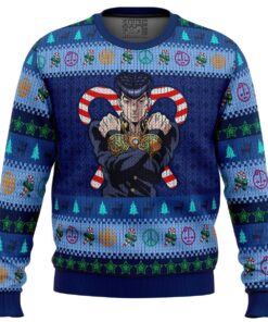 Jojoâ€™s Bizarre Adventure Character Josuke Higashikata Ugly Christmas Sweater Gift For Fans