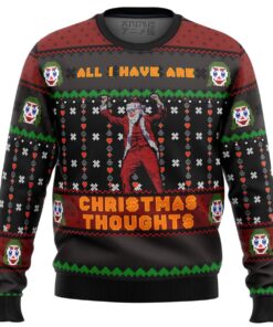 Joker All I Have Are Xmas Thoughts Mens Ugly Christmas Sweater