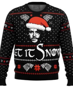 Jon Snow Let It Snow Ugly Christmas Sweater Gift For Game Of Thrones Fans