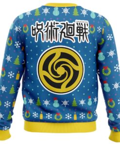 Jujutsu Kaisen Character Fun Walk Blue Ugly Christmas Sweater Best Xmas Gift For Fans 4