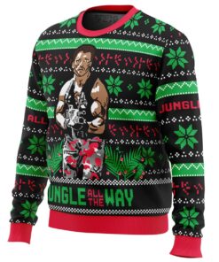 Jungle All The Way Arnold Schwarzenegger Famous Actor Ugly Christmas Sweater Best Gift For Fans 2