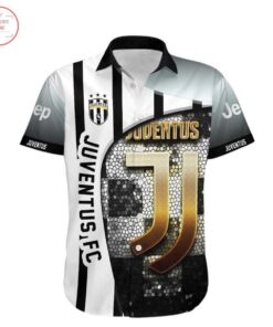 Juventus Fc 3d Logo Black White Limited Edition Hawaiian Shirt Best Gift Ideas