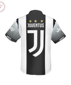 Juventus Fc 3d Logo Black White Limited Edition Hawaiian Shirt Best Gift Ideas 3