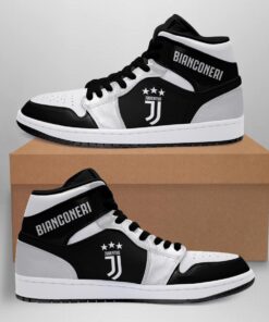 Juventus Fc Bianconeri Air Jordan 1 High Sneakers For Fans