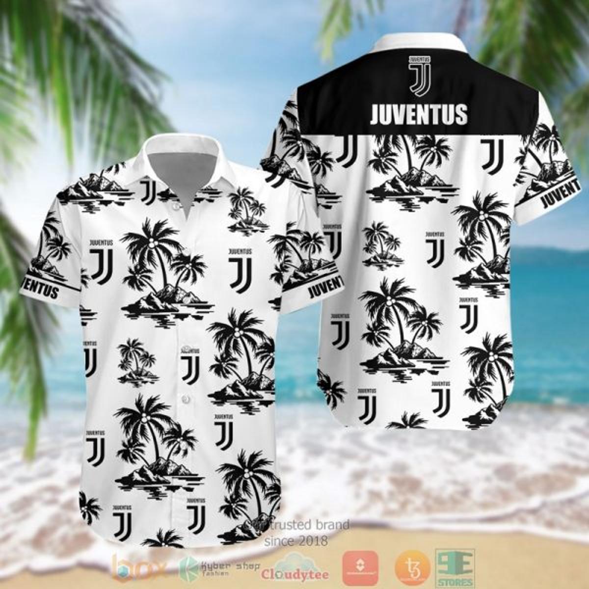 Juventus Fc 3d Logo Black White Limited Edition Hawaiian Shirt Best Gift Ideas