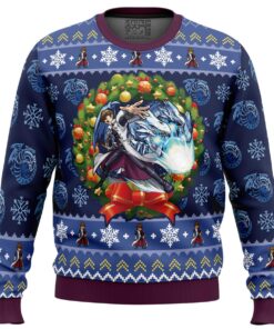 Kaiba Blue eyes White Dragon Christmas Yugioh Ugly Christmas Sweater Gift 1