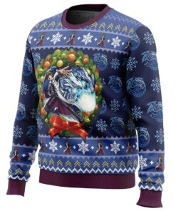 Kaiba Blue eyes White Dragon Christmas Yugioh Ugly Christmas Sweater Gift 2