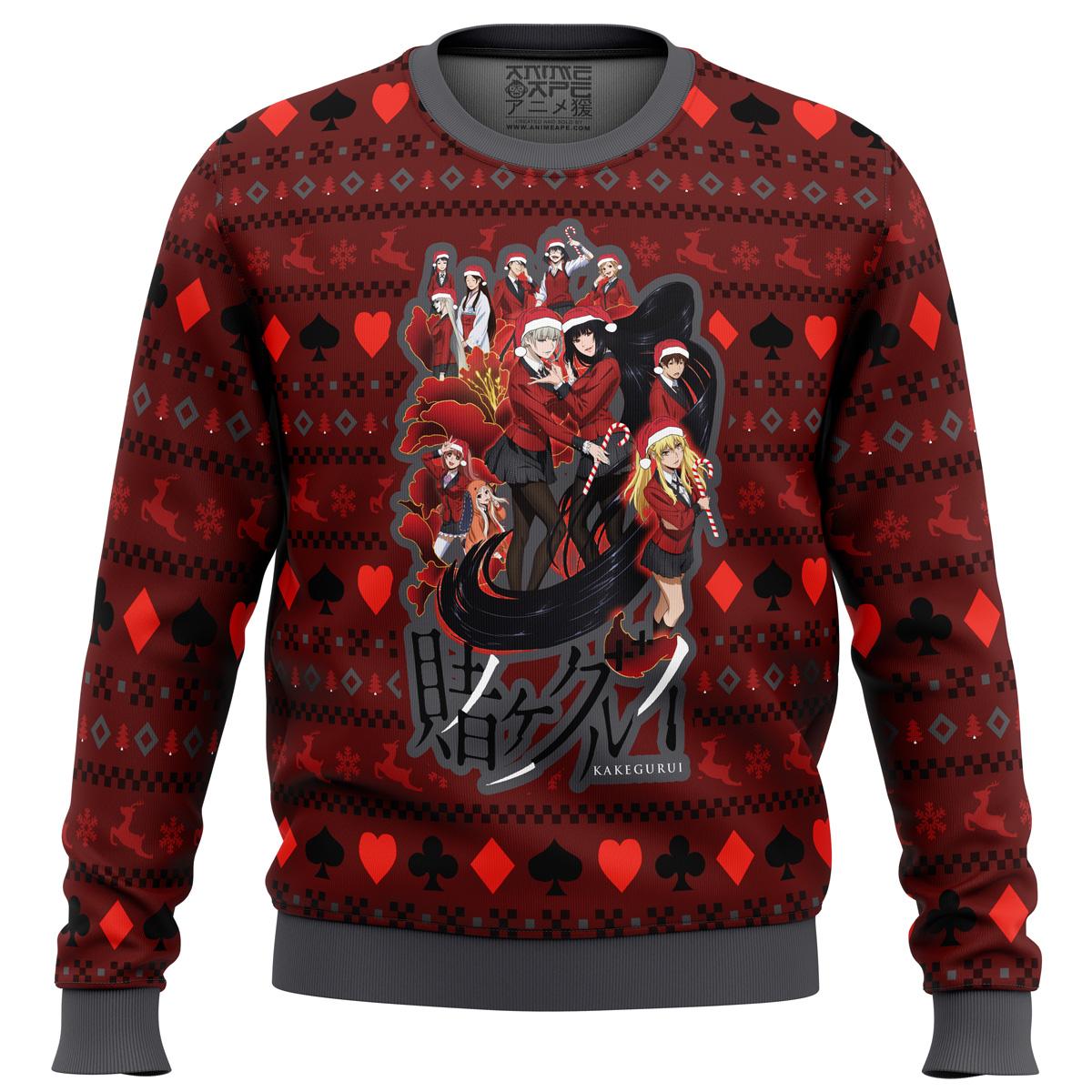 Kakegurui Chibi Gamblers Christmas Sweater For Men And Women