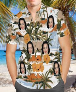 Katy Perry Blue Coconut Grove Aloha Shirt Funny Gift For Fans