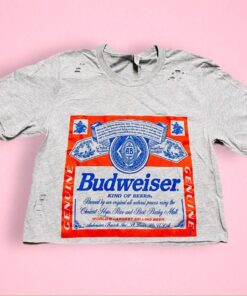 King Of Beers Budweiser Brand Label Graphic Shirt