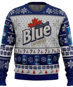 Labatt Blue Beer Logo Ugly Christmas Sweater Best Xmas Outfit For Alcohol Fans