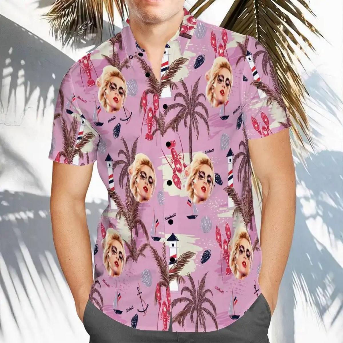 Lady Gaga Born This Way Vintage Style Hawaiian Shirt Best Fans Gifts Idea