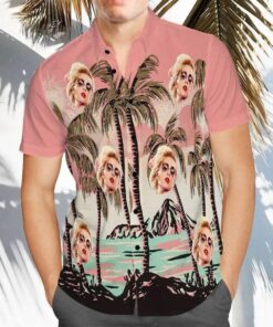 Lady Gaga Pink Coconut Grove Hawaiian Shirt Gift For Fans