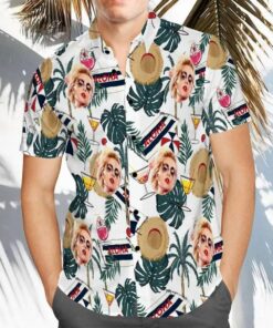 Lady Gaga Leaves Patterns Vintage Hawaiian Shirt Best Gift For Fans