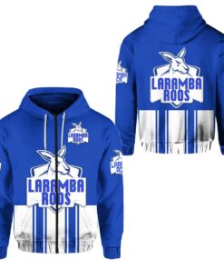 Laramba Roos Custom Name Number Kangaroos Zip Hoodie Gift For Fans