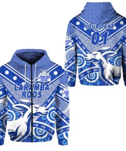 Laramba Roos Custom Name Number Kangaroos Zip Hoodie Gift For Fans