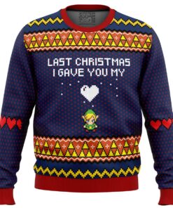 Legend Of Zelda Last Christmas I Gave You My Heart Ugly Christmas Sweater Gift For Game Lovers