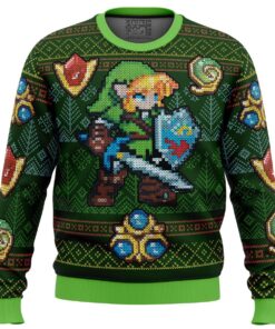 Legend Of Zelda Link Green Ugly Christmas Sweater Gift For Nintendo Game Fans