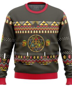 The Legend Of Christmas Zelda Dark Green Xmas Sweater Best Holiday Gift For Men Women